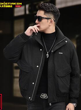 保暖男士时尚羽绒服外套短款夹克