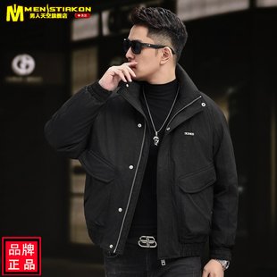 2025冬季保暖男士时尚羽绒服外套短款夹克羽绒蝙蝠衫男潮流新款