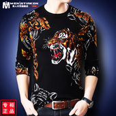 男士 薄款 长袖 毛衣棉针织衫 秋季 男秋春季 T恤男装 打底衫 体恤潮流