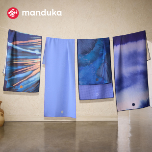 Manduka青蛙特惠款 便携吸汗防滑瑜伽铺巾可机洗专业瑜伽垫布