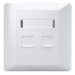 山泽网络插座面板单口86型加厚2双口4四口网线电话线电脑信息开关插座超五类六七类