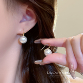 轻奢高级感仿珍珠耳钉女小众设计网红耳环法式 气质名媛风耳饰耳钩