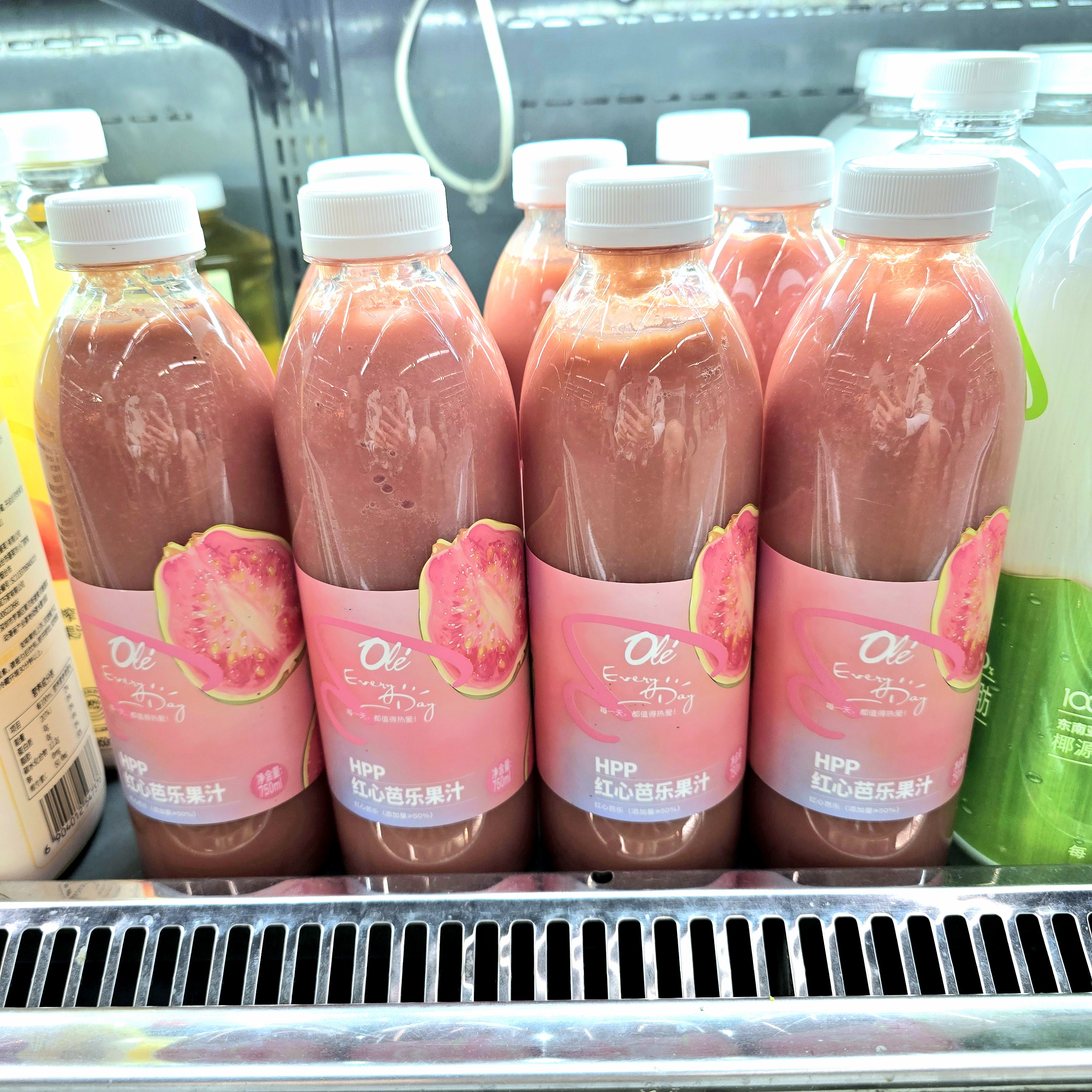 ole精品超市 HPP 红心芭乐汁 750ml 番石榴复合果汁