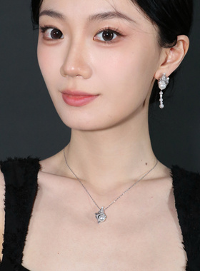 ERSHI尔时｜深海回声 原创设计珍珠海螺贝壳s925银项链叠戴锁骨链