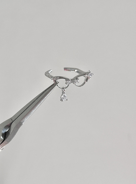 ERSHI尔时｜Cat‘s Eye 原创设计猫眼眼镜戒指简约创意猫女指环