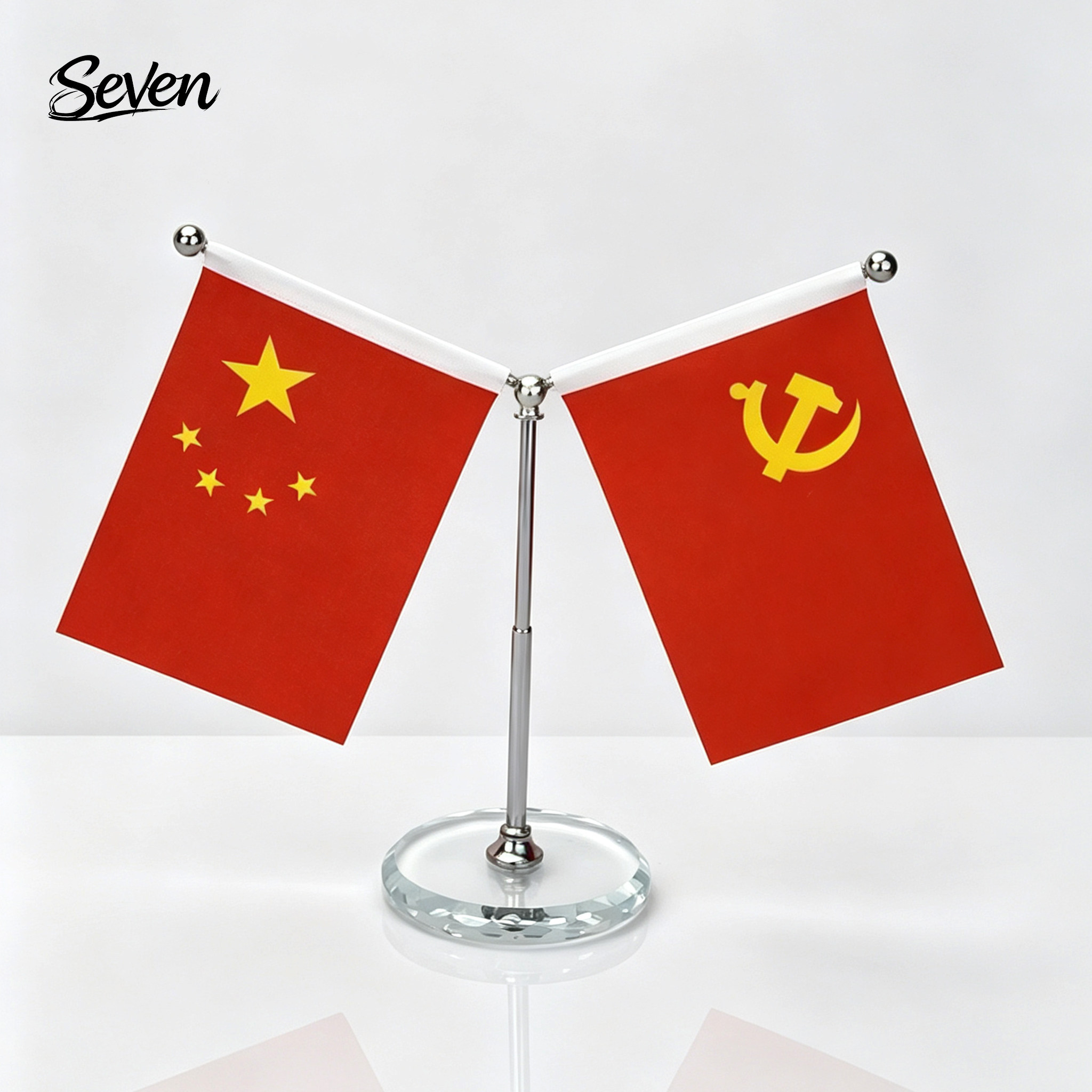 爱国汽车高档摆件五星红旗车载