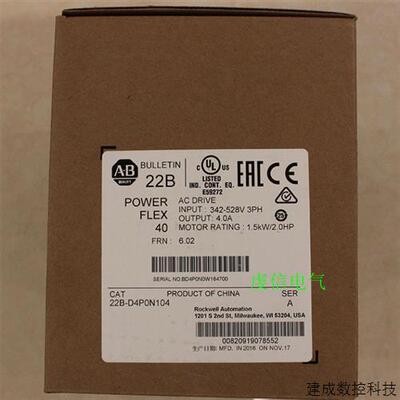 议价22B-D4P0N104 罗克韦尔 AB 变频器PF40系列全新原装 22BD4P0N