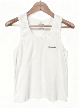 syncopation刺绣小标紧身背心