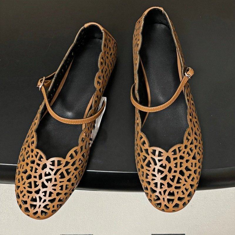 cocy真皮镂空玛丽珍鞋女2026春季新款一字带平底百搭牛皮单鞋芭蕾,女鞋,玛丽珍鞋,淘宝优惠券,粉丝福利购,淘宝优惠卷