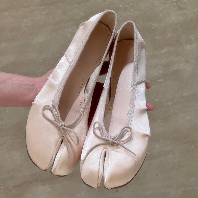 cocy法式温柔风蝴蝶结分趾鞋芭蕾舞鞋女平底浅口单鞋一脚蹬女鞋20,女鞋,时尚芭蕾鞋,淘宝优惠券,粉丝福利购,淘宝优惠卷