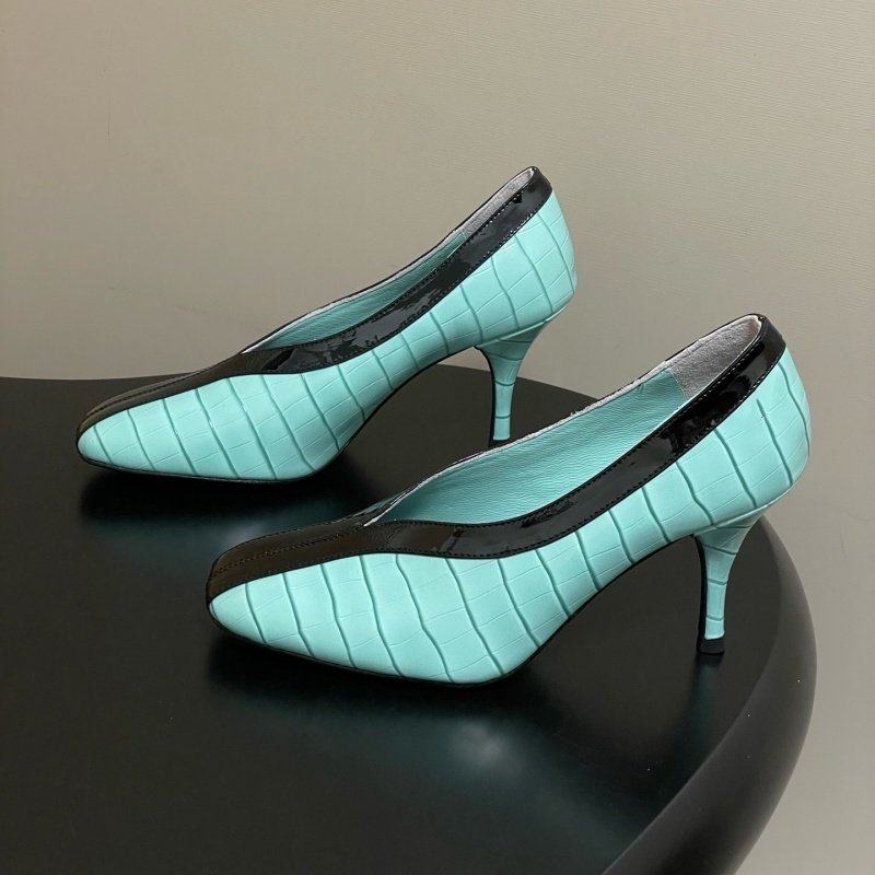 cocy法式真皮方头浅口单鞋女细跟拼色百搭高跟鞋不累脚2026新款女,女鞋,浅口单鞋,淘宝优惠券,粉丝福利购,淘宝优惠卷