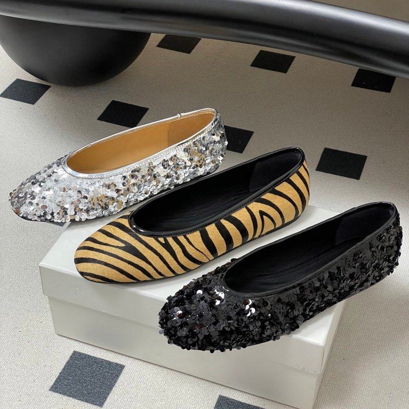 cocy法式亮片银色豹纹芭蕾舞鞋女平底浅口玛丽珍单鞋百搭一脚蹬奶,女鞋,时尚芭蕾鞋,淘宝优惠券,粉丝福利购,淘宝优惠卷