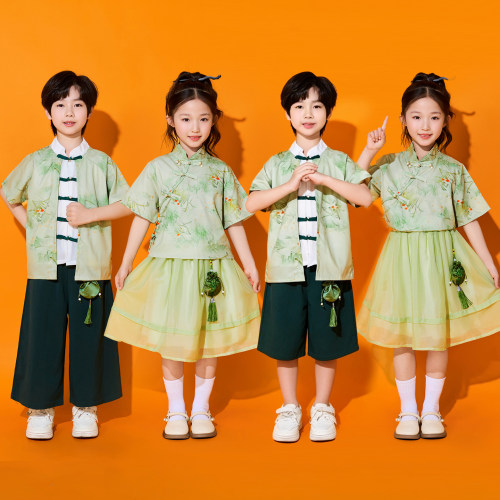 六一儿童汉服演出服啦啦队小