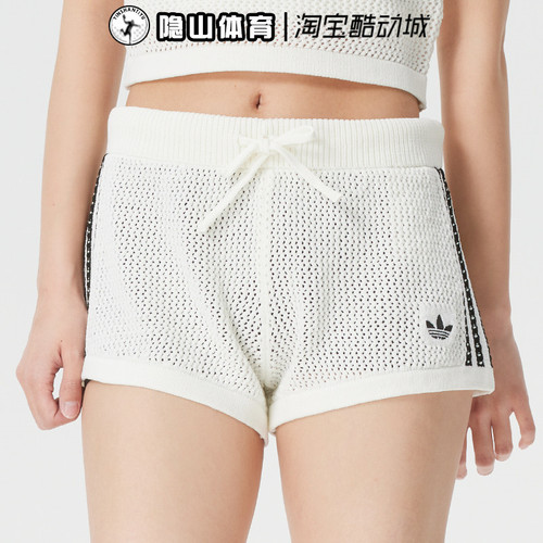 阿迪三叶草女裤2026新款运动休闲宽松时尚舒适透气短裤KC6477
