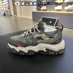 李宁男鞋2025新款山行舒适百搭低帮网面透气运动休闲鞋AGCV375-3