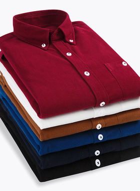 衬衫men White Casual shirts cotton long sleeve shirt for men