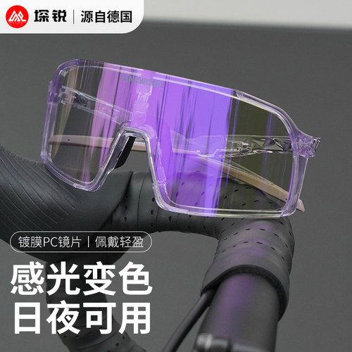 骑行眼镜日夜两用感光变色防风镜