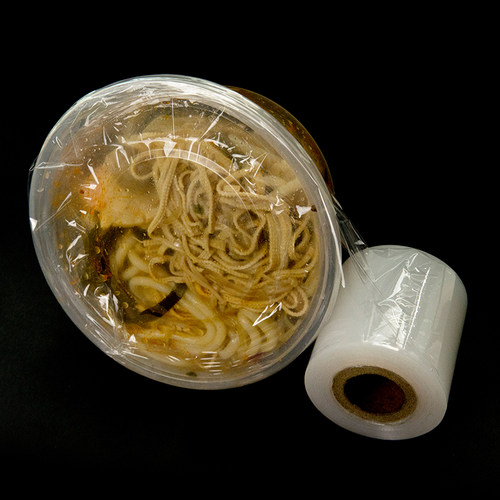 PE外送打包盒封口pe保鲜膜小卷缠绕膜拉伸膜3-50厘米餐盒密封防漏