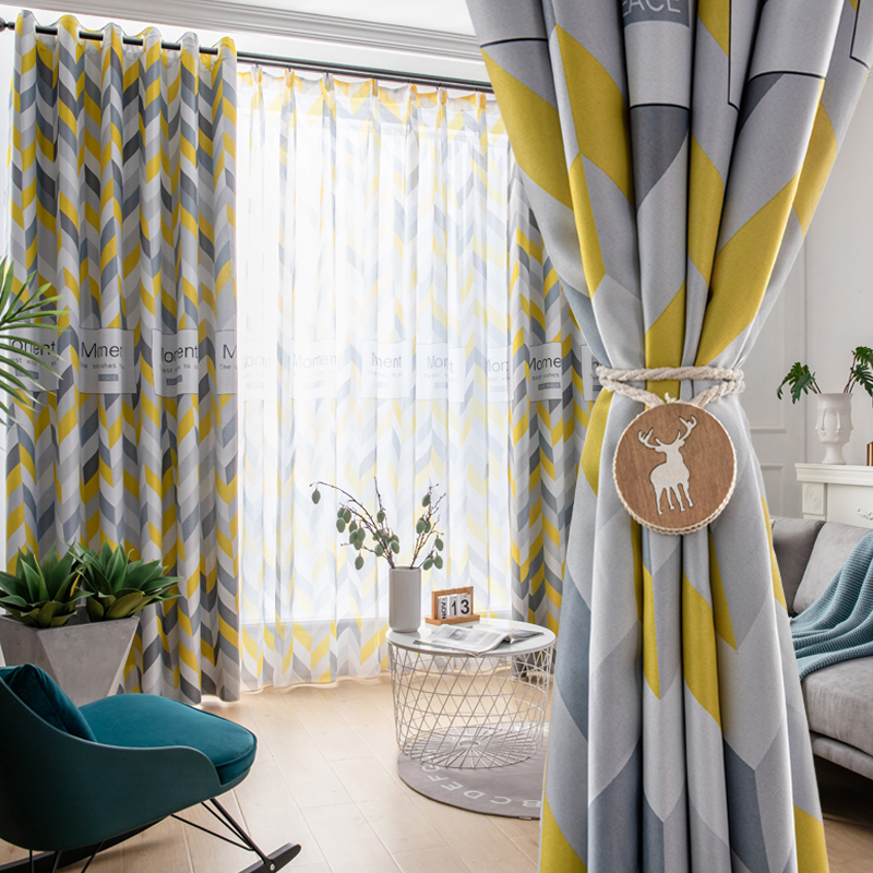 新款出租加厚简约现代风防晒窗帘