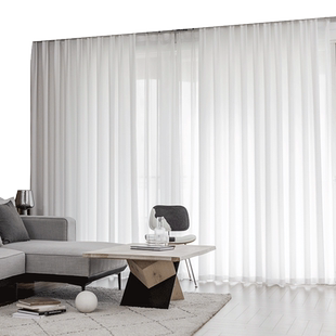 朵颐窗帘纱帘透光不透人北欧风格卧室钻石垂感现代简约客厅