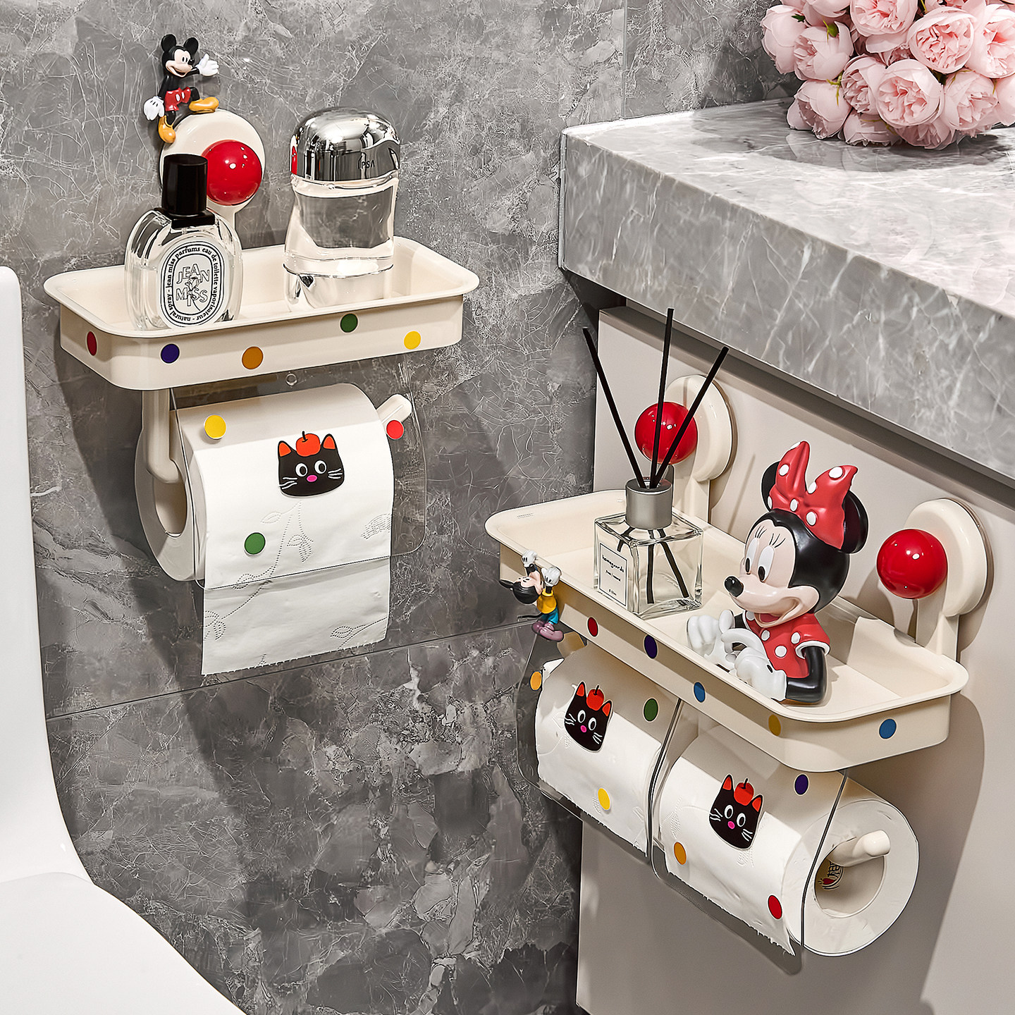 【2025新款】吸盘厕所卷纸架