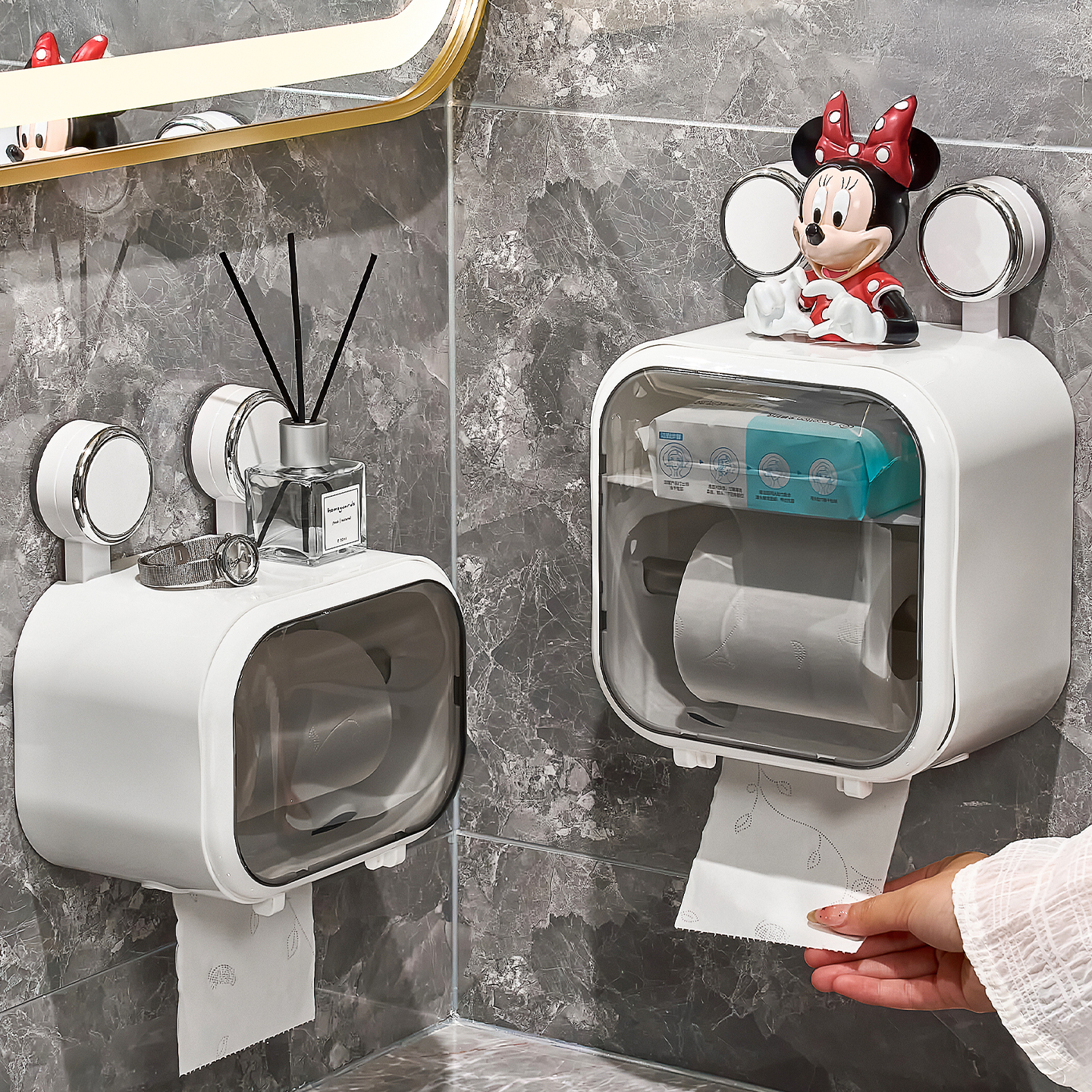 【2025新款】吸盘卫生间厕纸盒