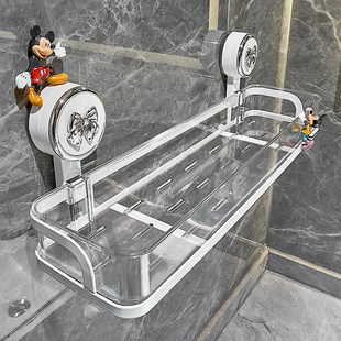 吸盘卫生间置物架浴室洗漱台洗手间免打孔壁挂式 挂墙上厕所收纳架