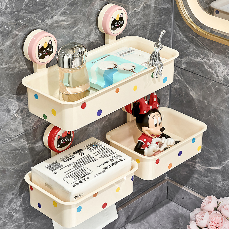 2025新款吸盘复古喵抽纸置物架