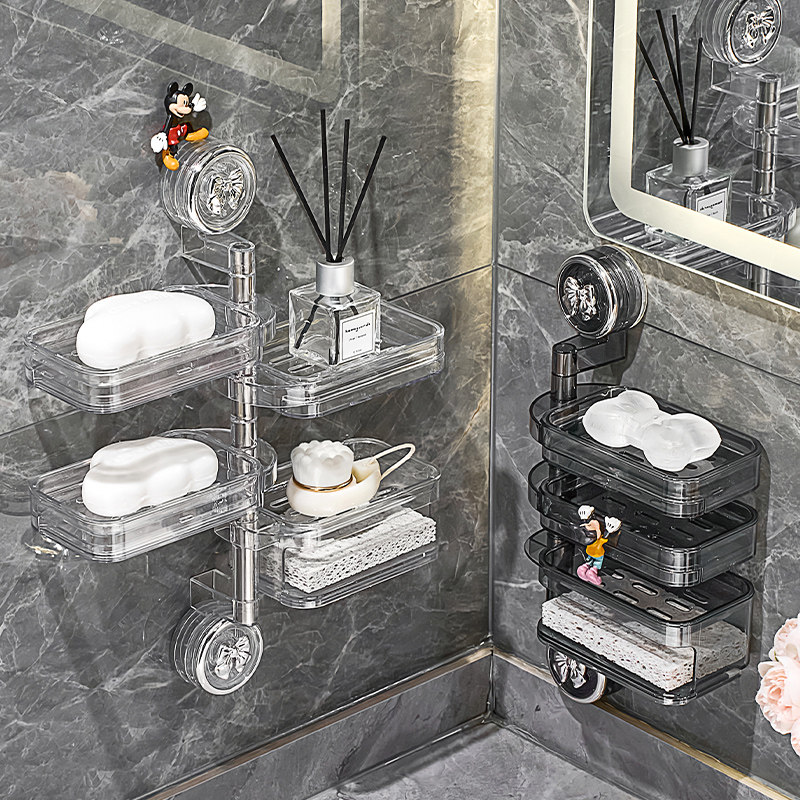 吸盘旋转肥皂盒壁挂式免打孔香皂盒置物架家用卫生间高档沥水收纳,家庭/个人清洁工具,皂盒,淘宝优惠券,粉丝福利购,淘宝优惠卷