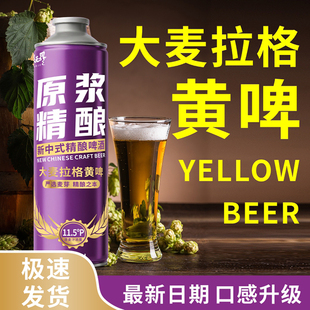 大麦拉格精酿啤酒原浆黄啤网红酒吧聚会KTV整箱厂家批发1升装鲜啤