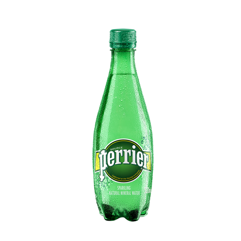 法國Perrier巴黎水天然含氣檸檬桃子飲料500ml*24瓶氣泡礦泉水