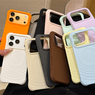 恩王 高级感简约苹果17promax手机壳适用iPhone16纯色液态AIR波漾壳15pro强磁吸14/13pmax防指纹AI按键C同款