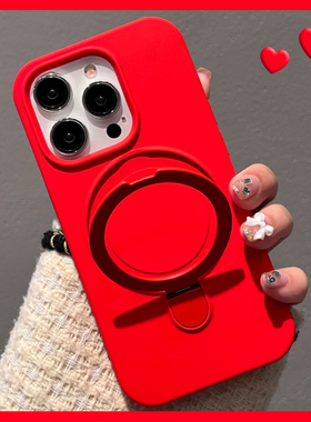 恩王 2026新年款红色苹果17promax手机壳适用iPhoneAir液态硅胶16pro支架新款15马年情侣14max保护套13/12软