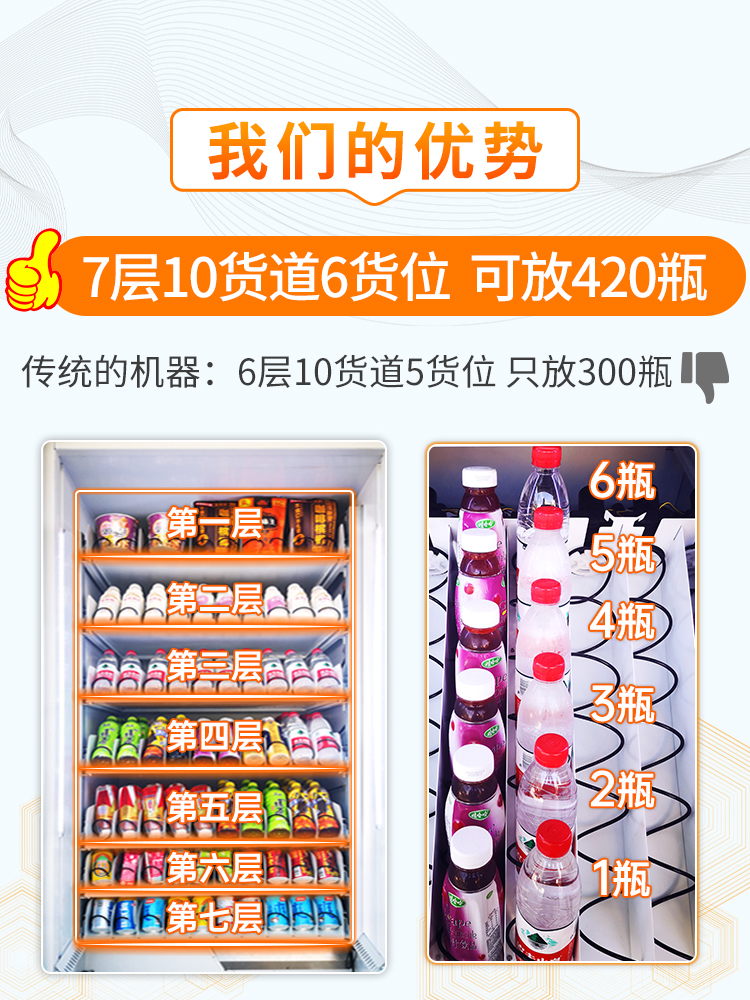 Bench unmanned vending machine, snack cigarette and beverage machine vending machine, self-service code scanning, 24-hour heating vending machine