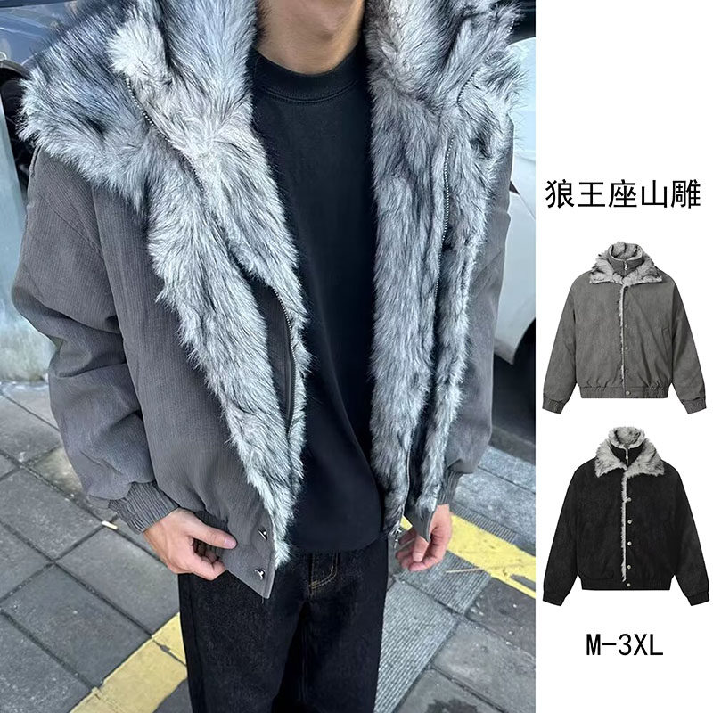 座山雕棉衣男冬季2025新款加厚加绒连帽棉袄冬装情侣毛绒棉服外套,男装,棉衣,淘宝优惠券,粉丝福利购,淘宝优惠卷