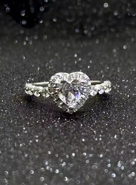 1克拉爱心戒指时尚新款