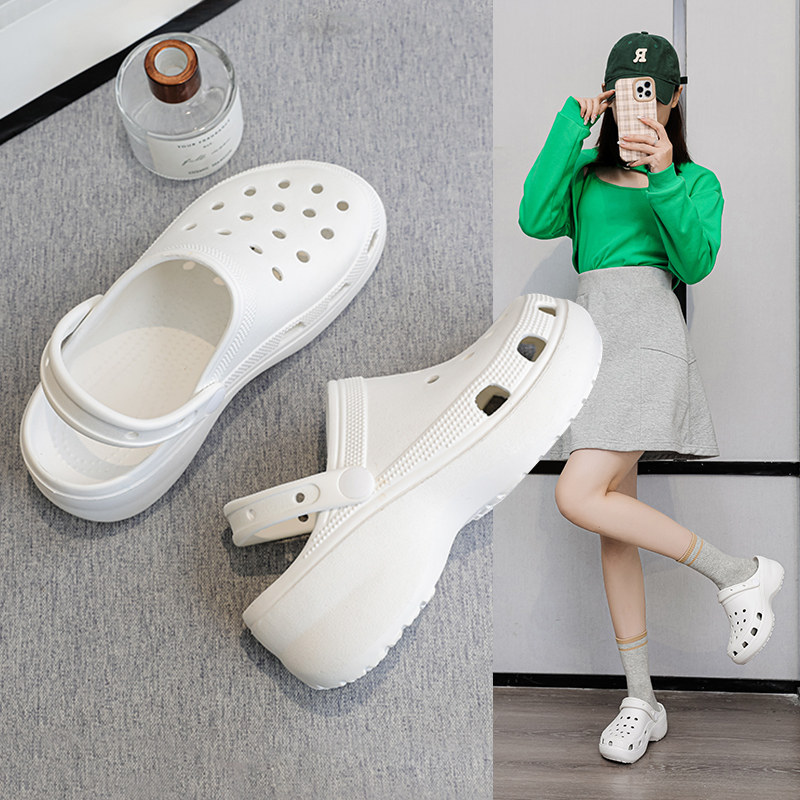 一体式不进水小红书同款洞洞鞋女
