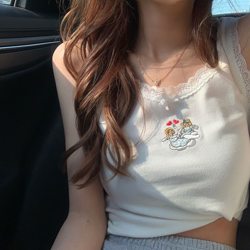 ins超火白色针织背心吊带女2025新款网红辣妹风短款内搭外穿上衣