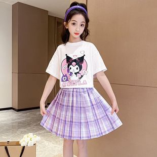 中大童甜美卡通上衣短裙两件套 女童JK韩版 休闲洋气套装 夏季 新款