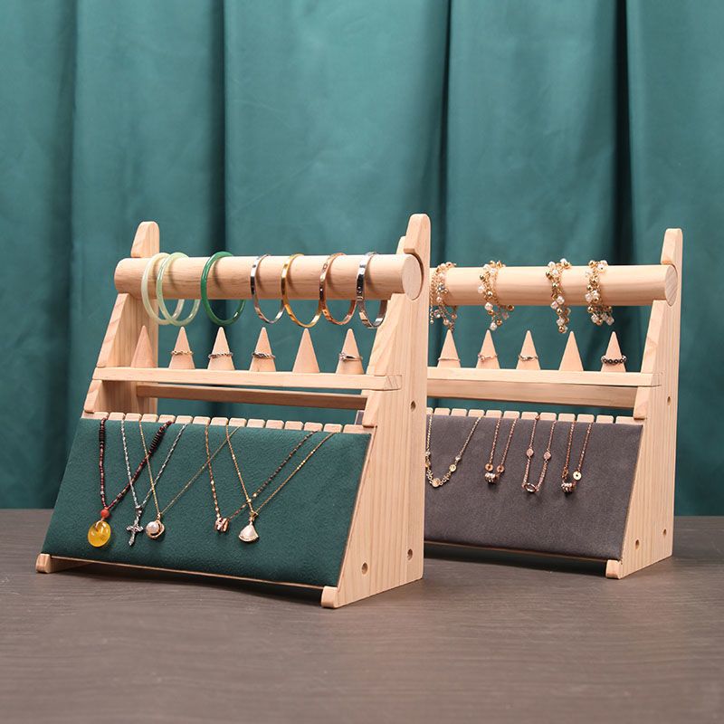 创意实木首饰架项链手串手链手镯架饰品收纳柜台陈列戒指展示架
