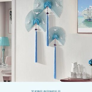 客厅挂件装饰扇子壁挂简约现代铁艺墙饰餐厅墙面装饰品墙上挂饰