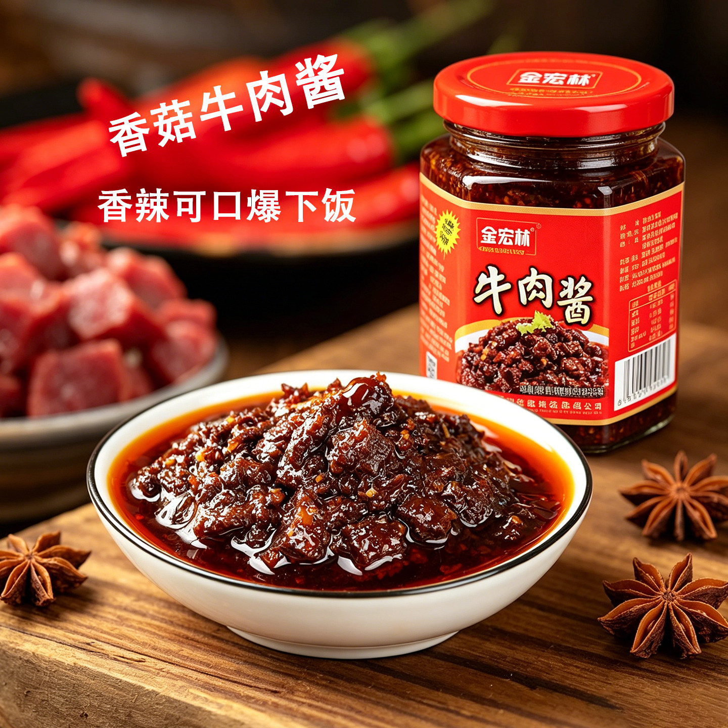 香辣拌饭酱香菇牛肉酱调料拌面拌饭香辣酱学生开味即食下饭菜26