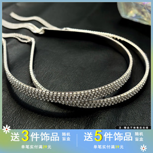 觅韩ins日韩时尚流苏镶钻创意后挂式发箍仙范森系个性发饰女2347