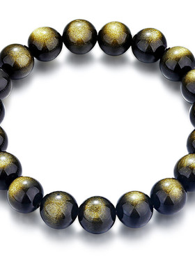 金曜石手串石玥珠宝黑曜石手链