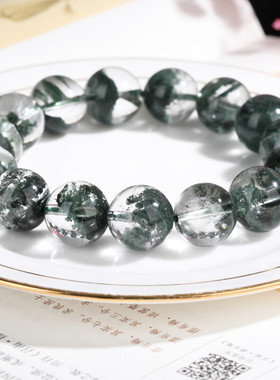 精品13-14mm天然绿幽灵手串