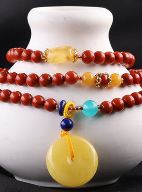 石玥珠宝南红玛瑙蜜蜡琥珀平安扣