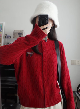 25年秋冬新款小马章仔针织开衫25227#