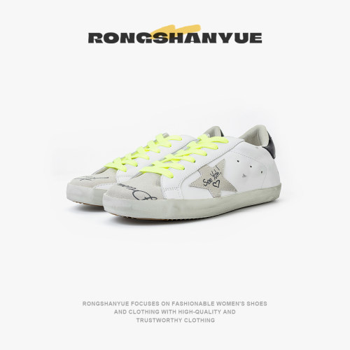 Rongshanyue做旧星星小脏鞋女平底复古休闲板鞋脏脏鞋潮B1402