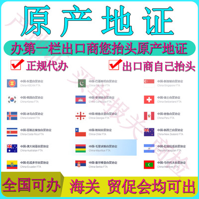 中国原产地证书办理原产地证CO