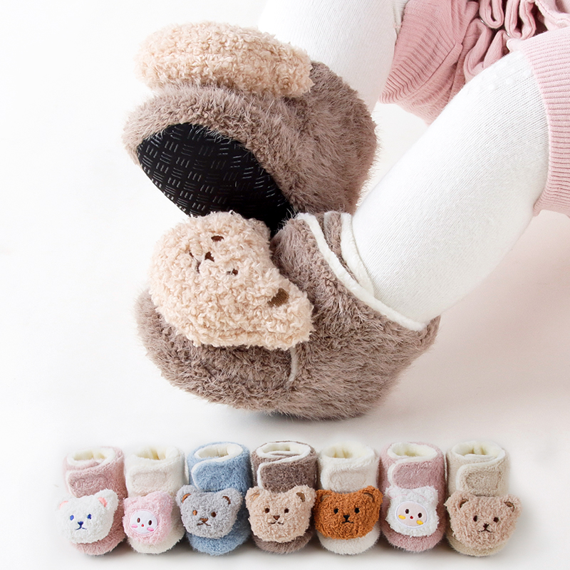 宝宝加绒魔术贴不掉婴儿鞋子